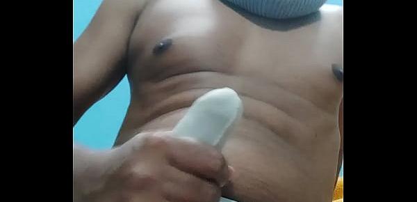  Cumming in a pouch thong